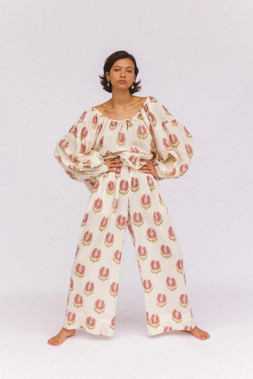 Ria Blouse ~ Strawberry Cream sold by Daughters of India product image thumbnail 4
