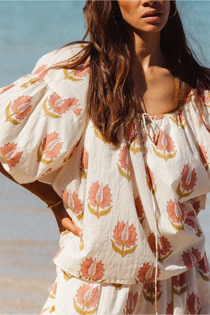 Ria Blouse ~ Strawberry Cream sold by Daughters of India product image thumbnail 2