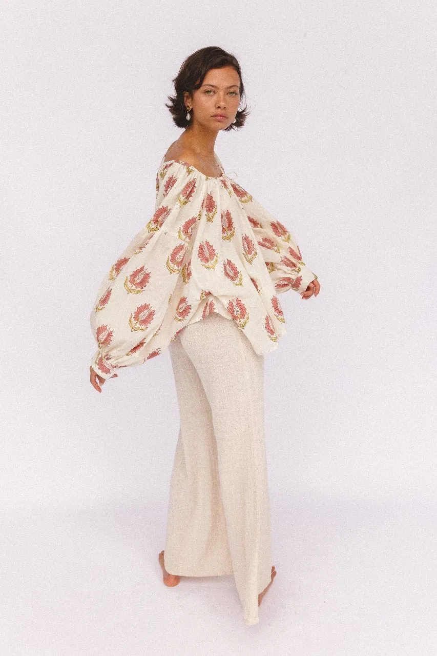 Ria Blouse ~ Strawberry Cream sold by Daughters of India product image thumbnail 5
