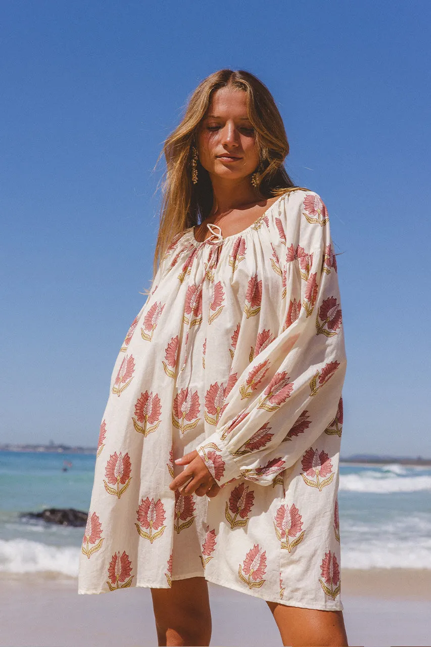 Ria Mini Dress ~ Strawberry Cream sold by Daughters of India product image thumbnail 2