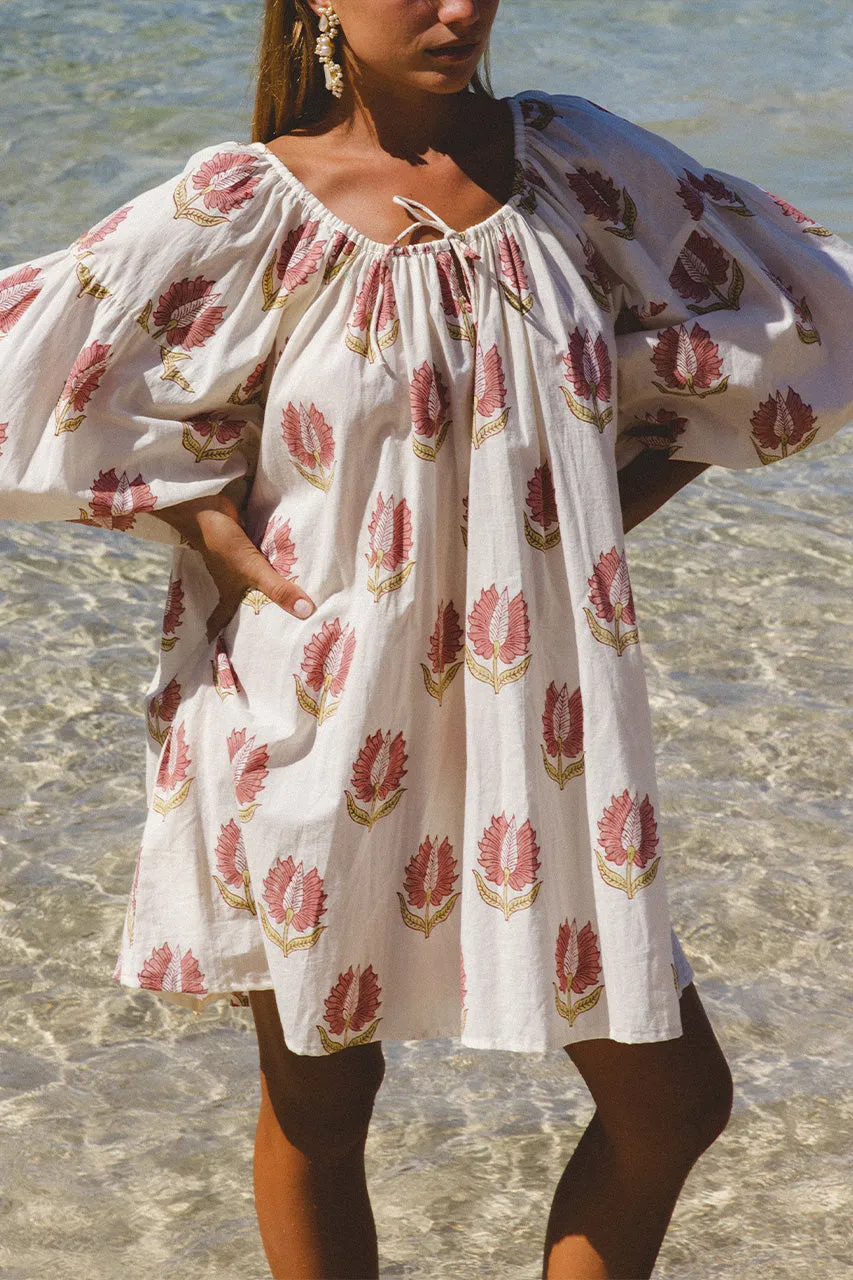 Ria Mini Dress ~ Strawberry Cream sold by Daughters of India product image thumbnail 3