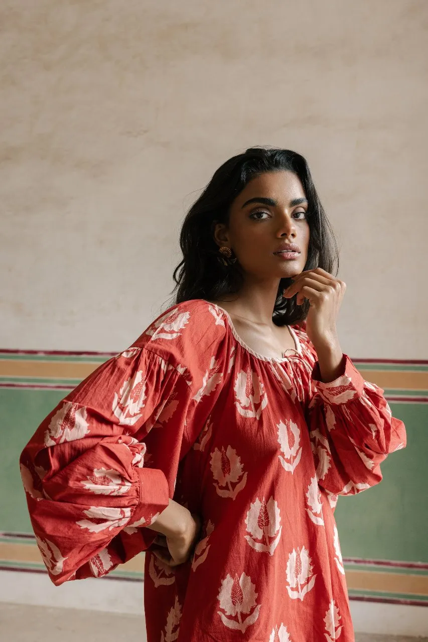 Ria Mini Dress ~ Ruby Red sold by Daughters of India product image thumbnail 3