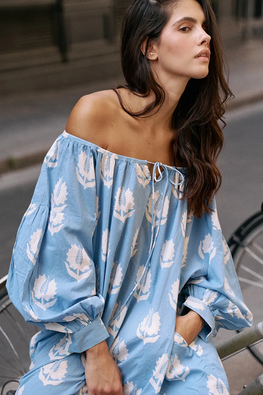 Ria Mini Dress ~ Sky sold by Daughters of India product image thumbnail 3