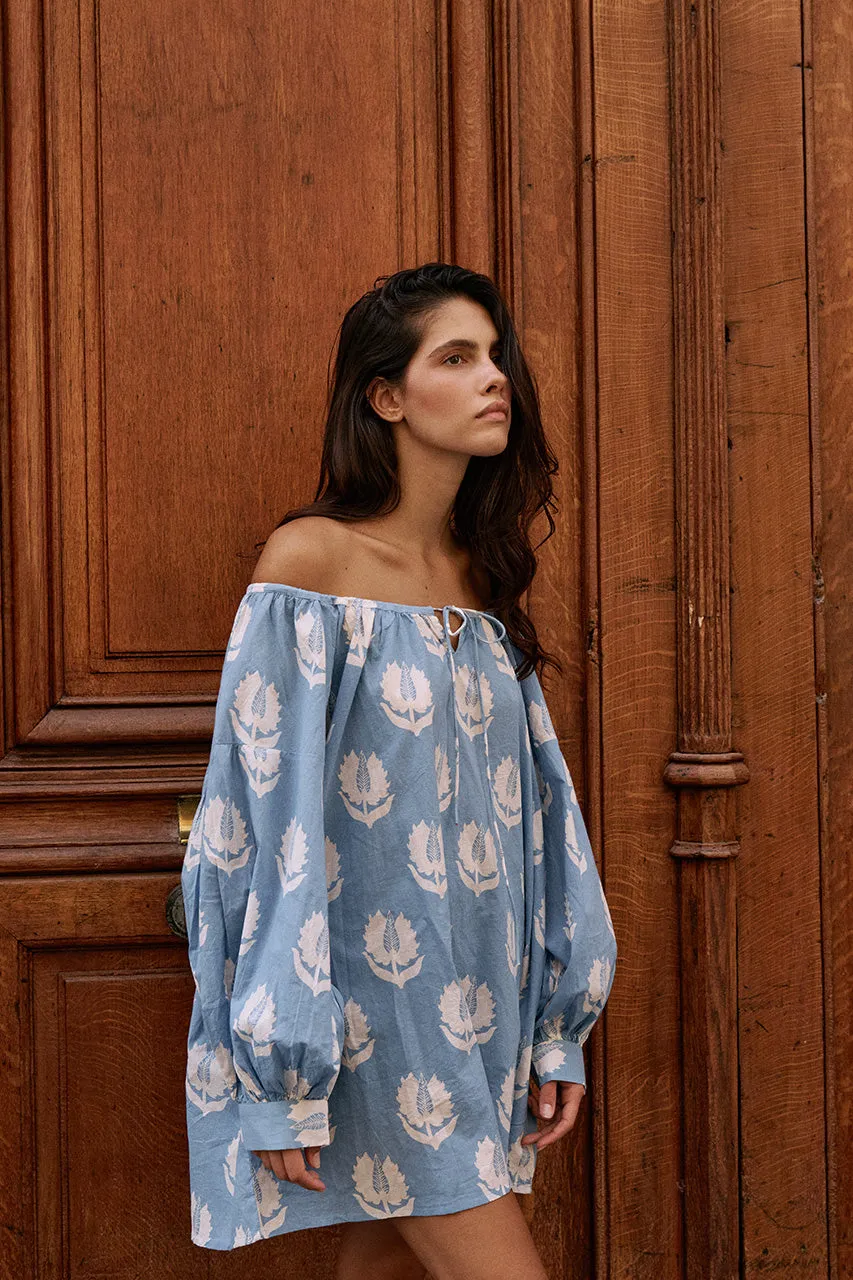 Ria Mini Dress ~ Sky sold by Daughters of India product image thumbnail 4