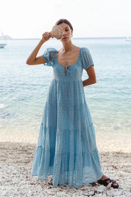 Sita Maxi Dress ~ Bluebell made by Daughters of India