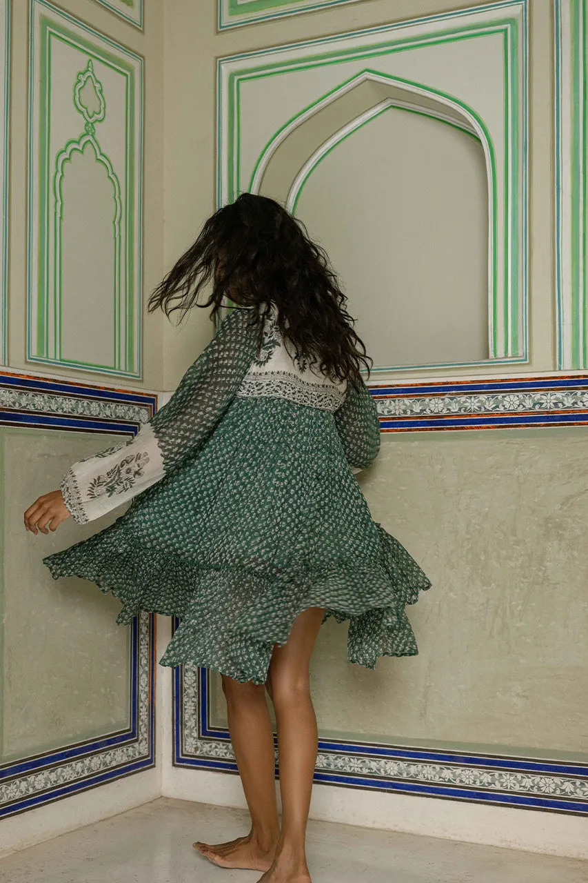 Rooh Mini Dress ~ Pine sold by Daughters of India product image thumbnail 3