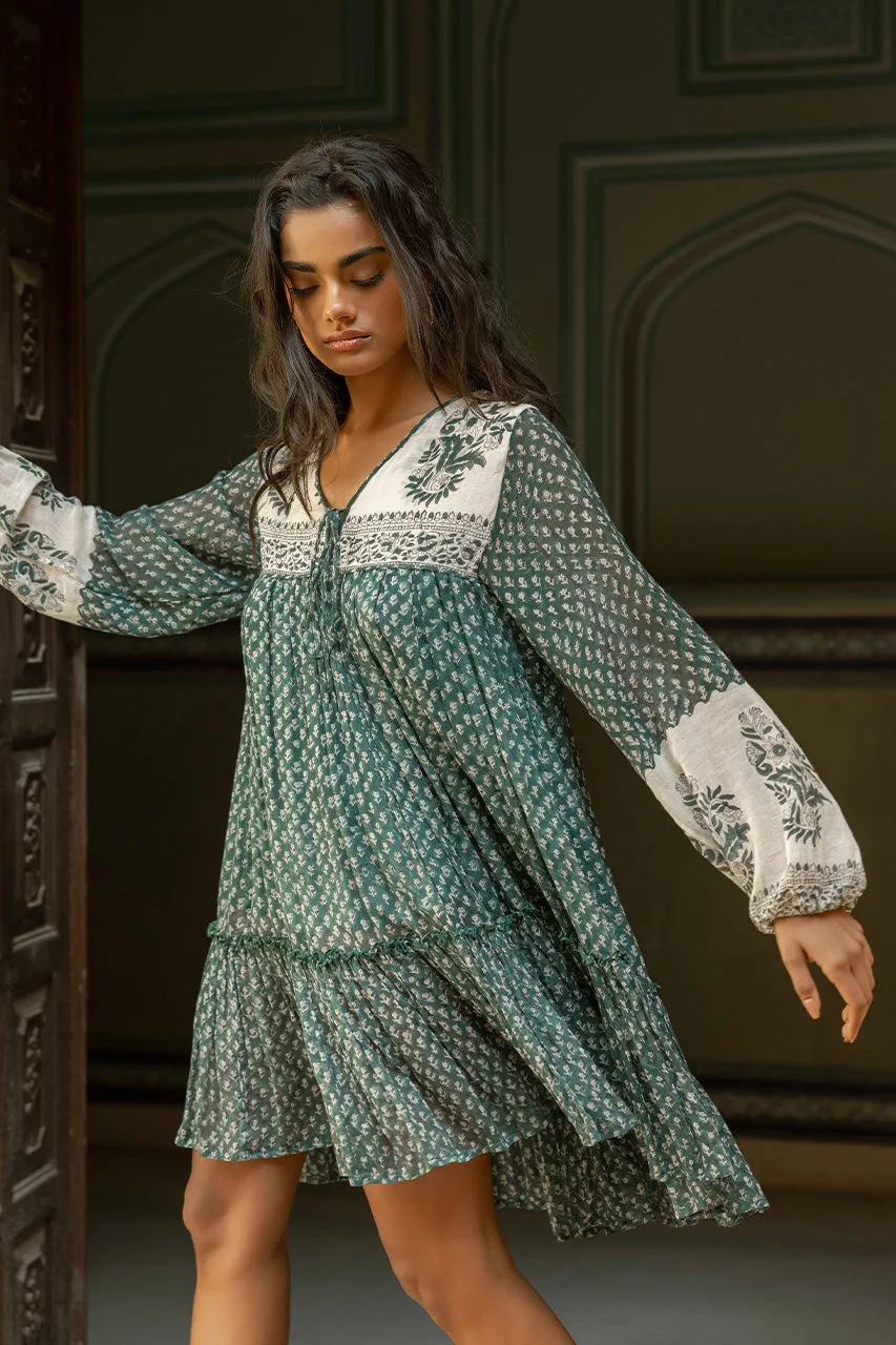 Rooh Mini Dress ~ Pine sold by Daughters of India product image thumbnail 4