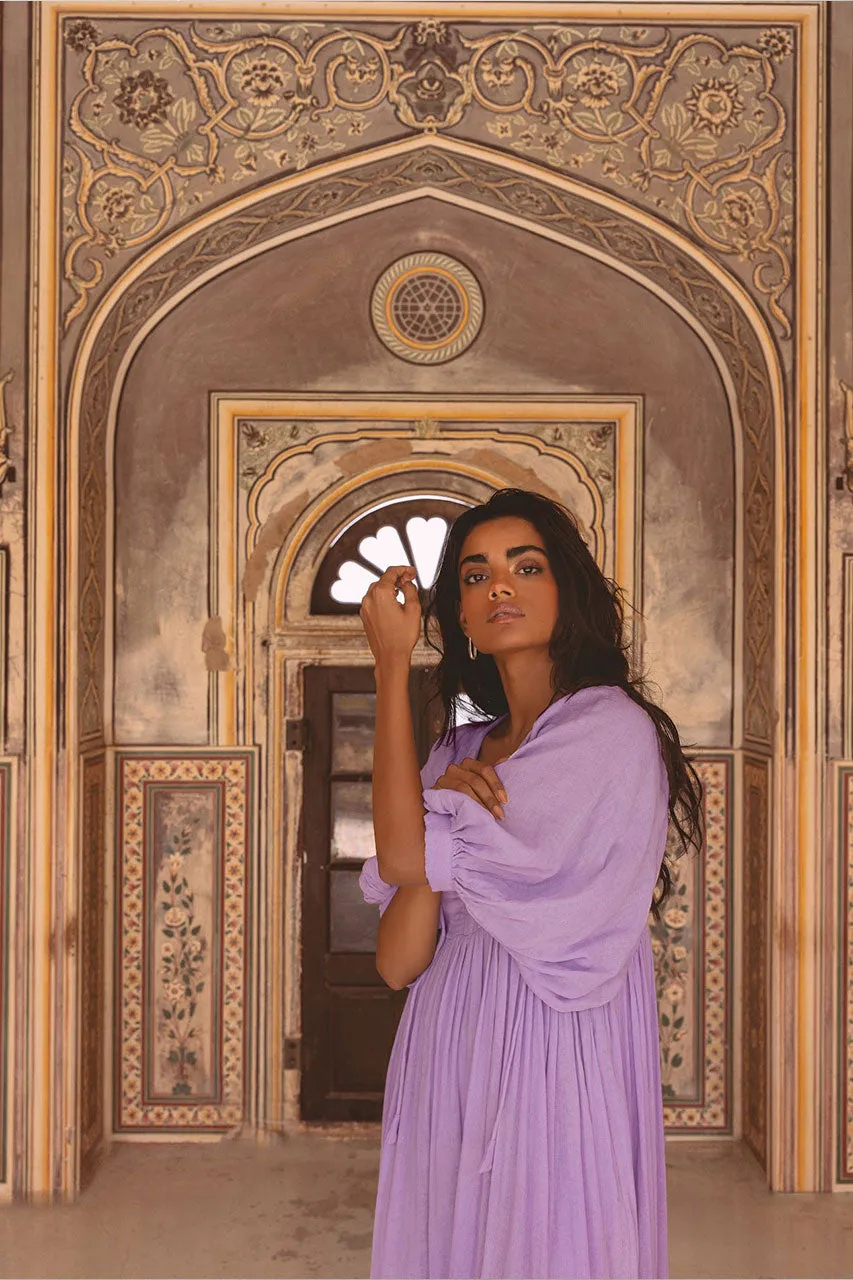 Kyra Maxi Dress ~ Lilac Gauze sold by Daughters of India product image thumbnail 2