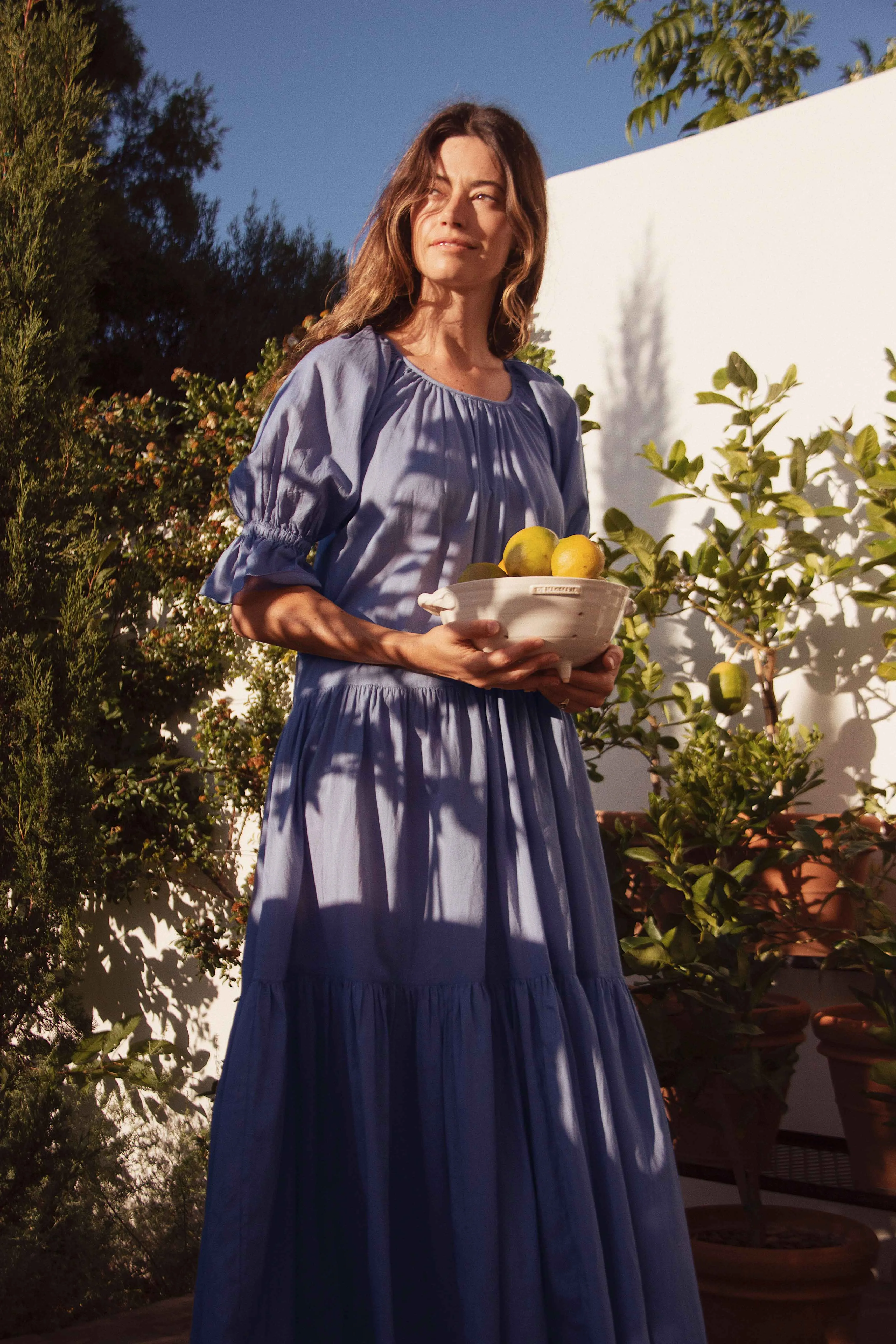 Sahana Gown ~ Blue Lagoon sold by Daughters of India product image thumbnail 2