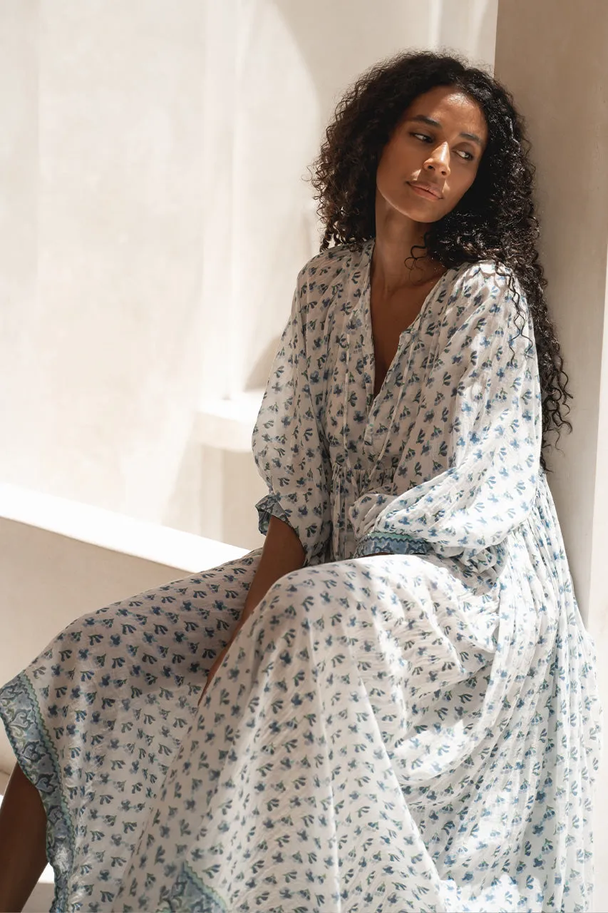 Kyra Maxi Dress ~ Azure sold by Daughters of India product image thumbnail 4