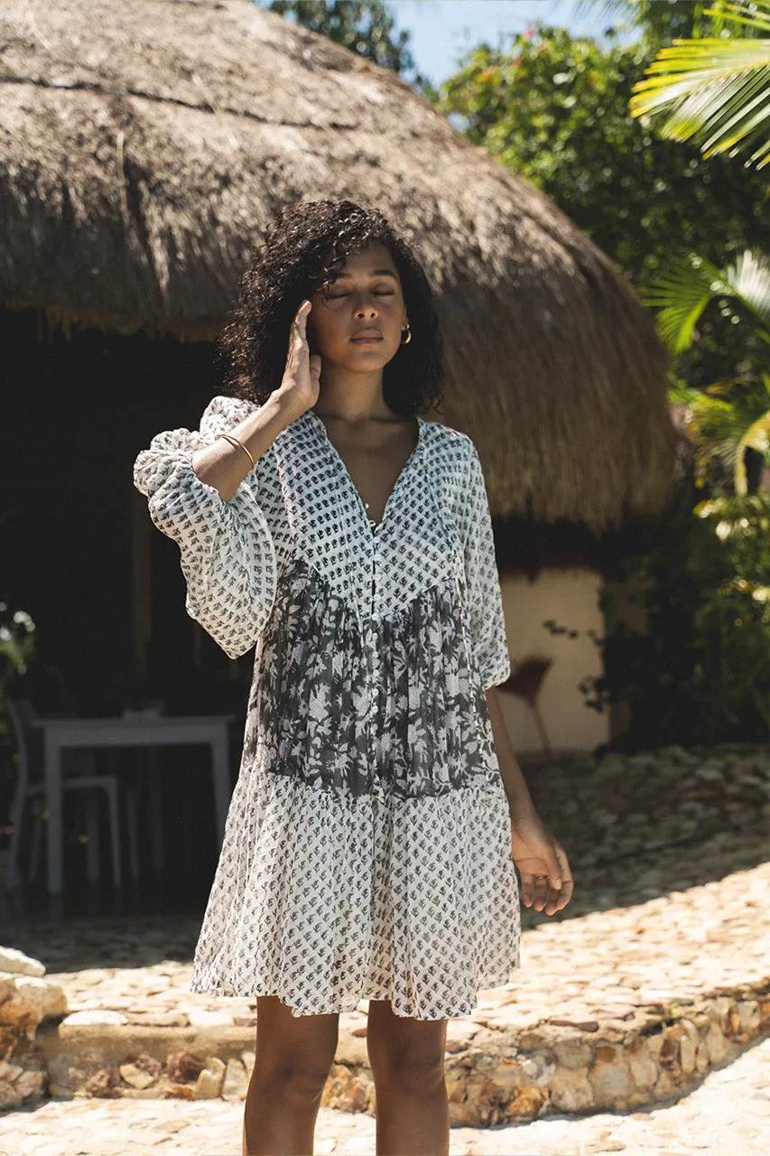 Nora Mini Dress ~ Noir sold by Daughters of India product image thumbnail 2