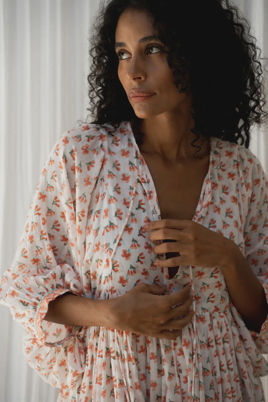 Kyra Maxi Dress ~ Coral sold by Daughters of India product image thumbnail 2