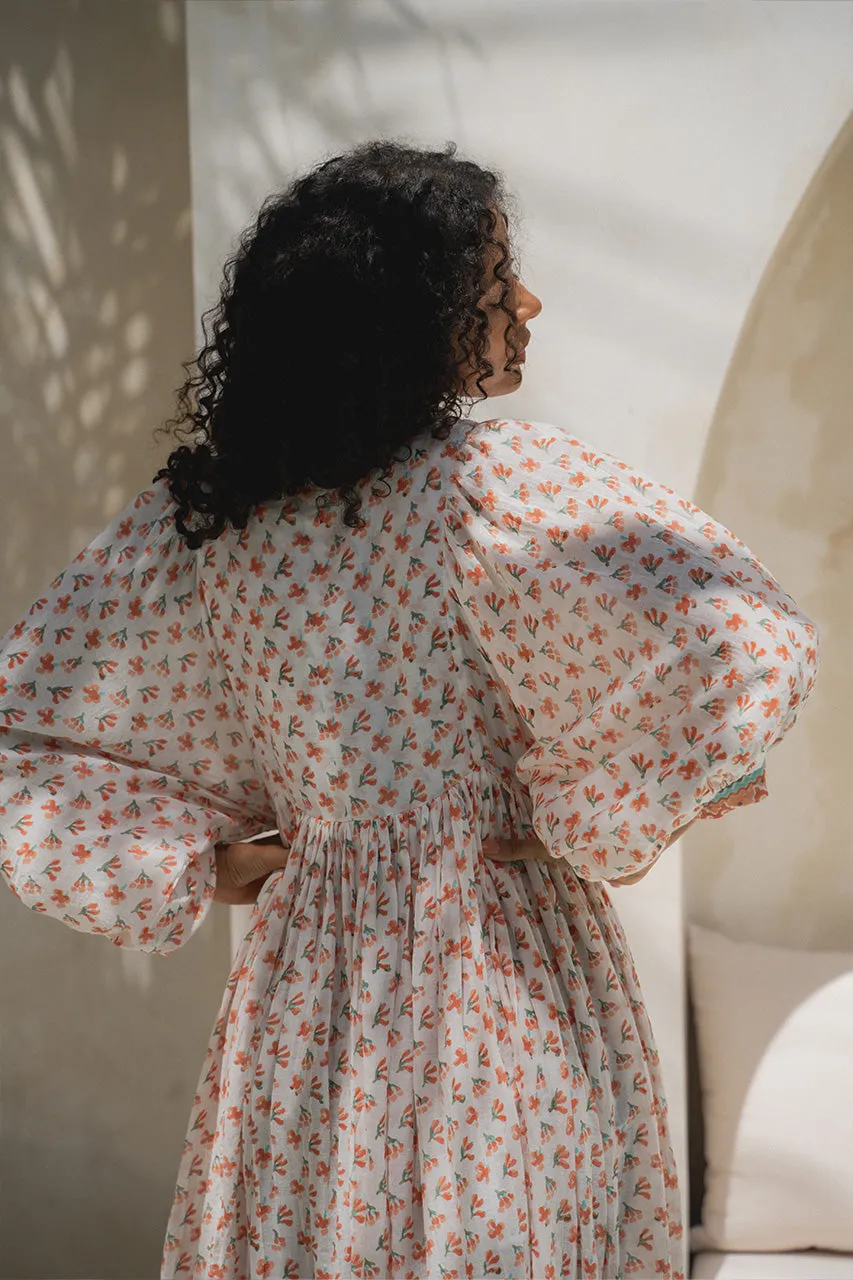 Kyra Maxi Dress ~ Coral sold by Daughters of India product image thumbnail 4