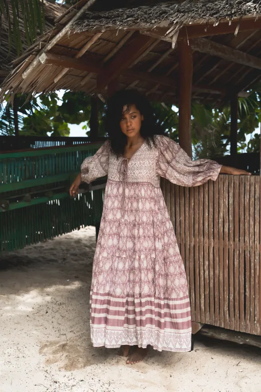 Jasmine Maxi Dress - Lavender made by Daughters of India