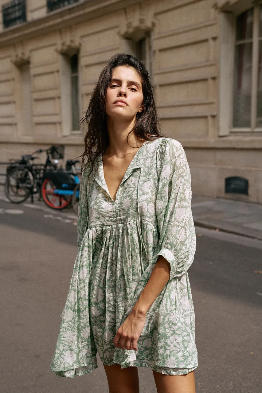 Kyra Mini Dress ~ Jade sold by Daughters of India