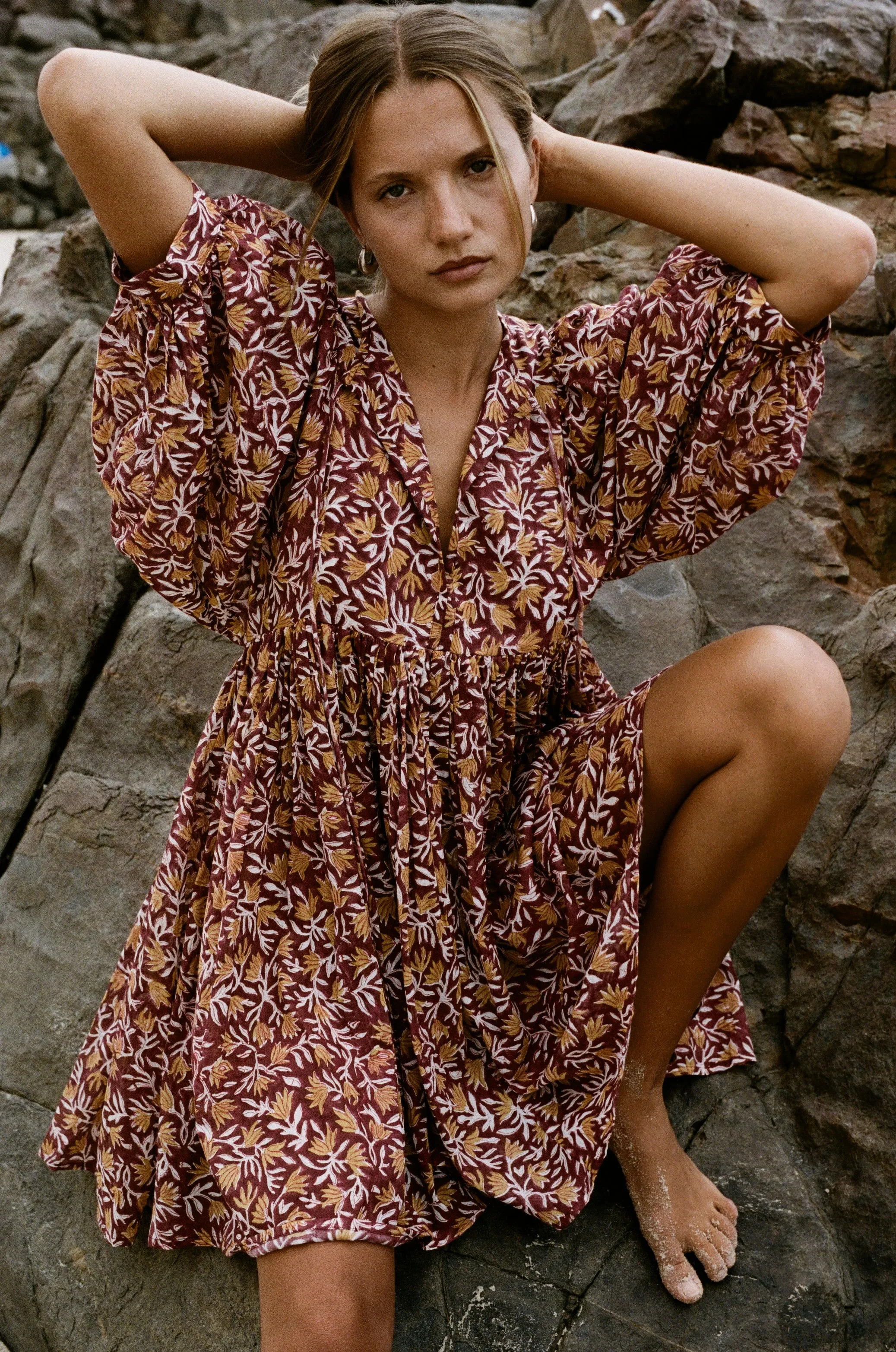 Kyra Mini Dress ~ Sumac sold by Daughters of India product image thumbnail 5