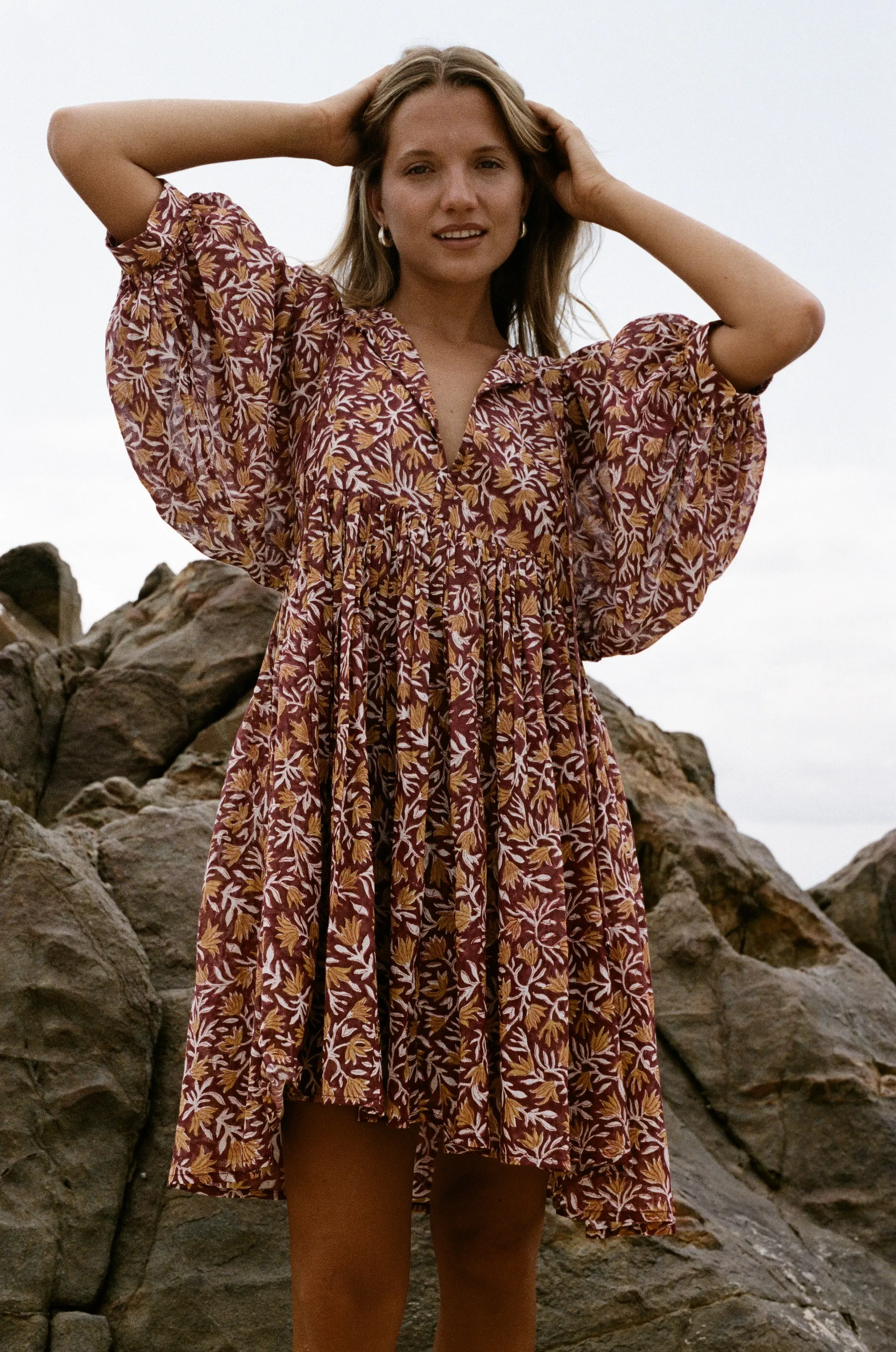 Kyra Mini Dress ~ Sumac sold by Daughters of India product image thumbnail 2