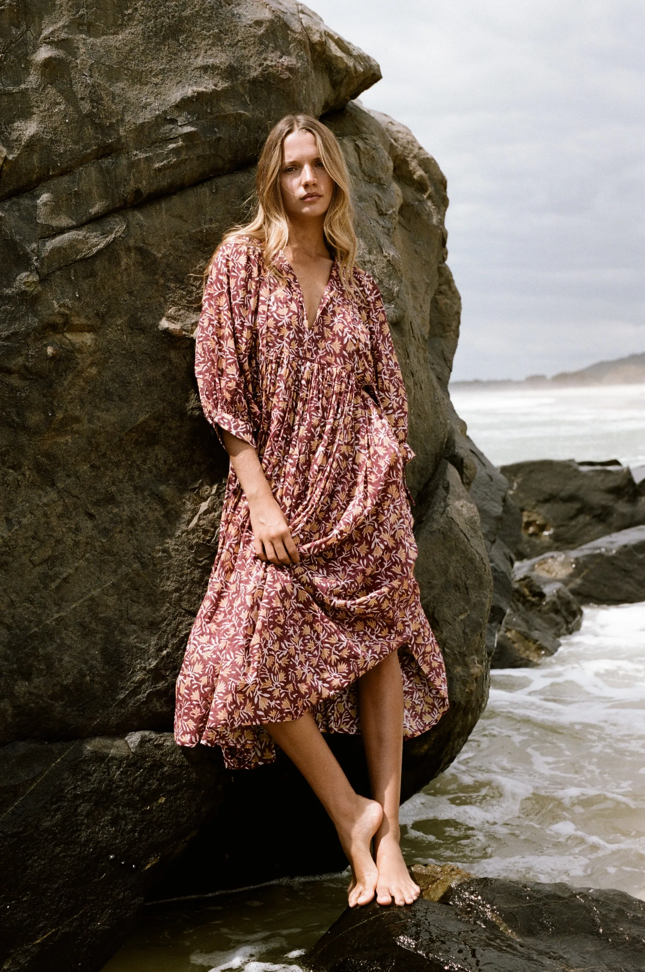 Kyra Midi Dress ~ Sumac sold by Daughters of India product image thumbnail 5