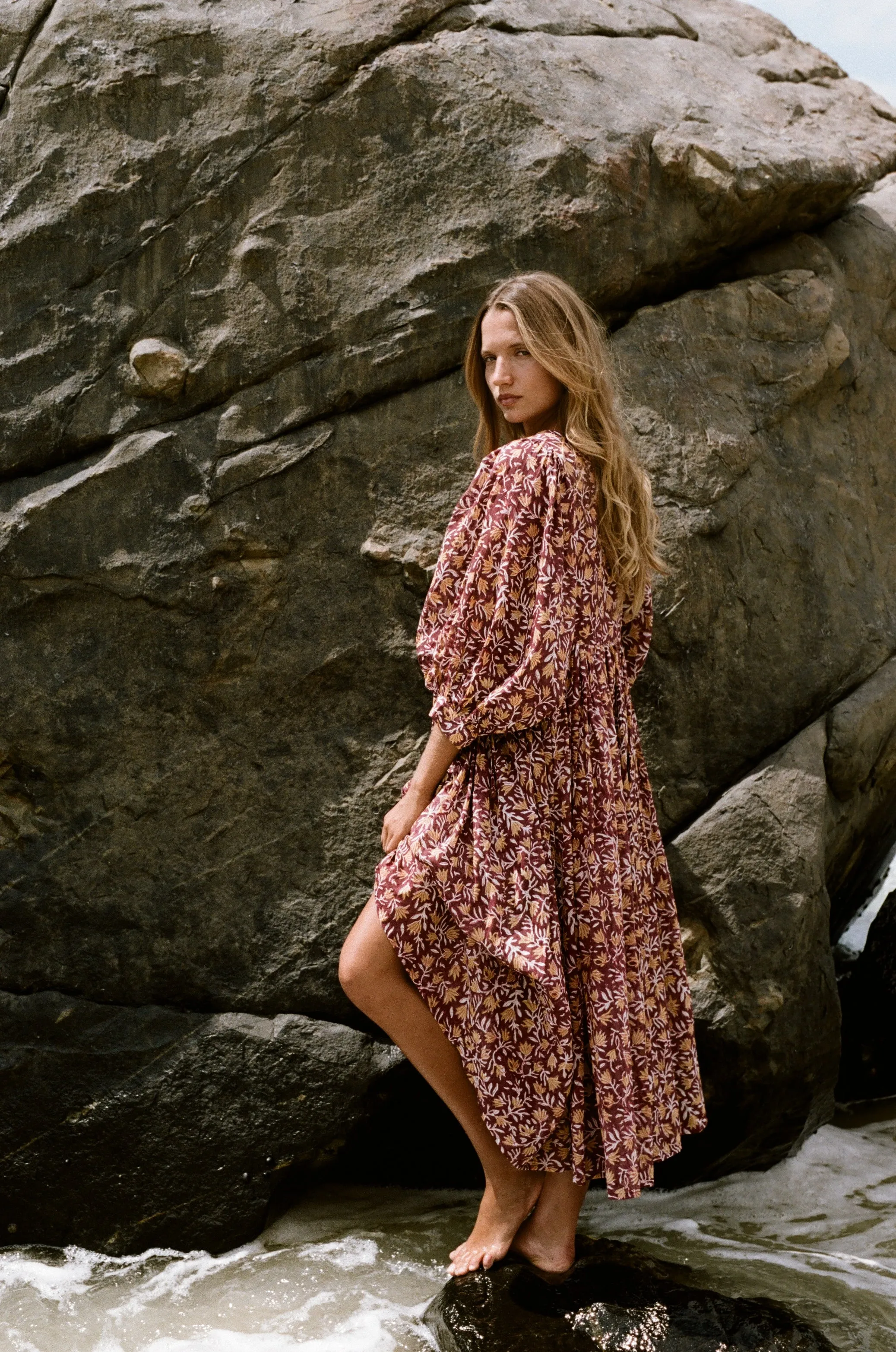 Kyra Midi Dress ~ Sumac sold by Daughters of India product image thumbnail 4