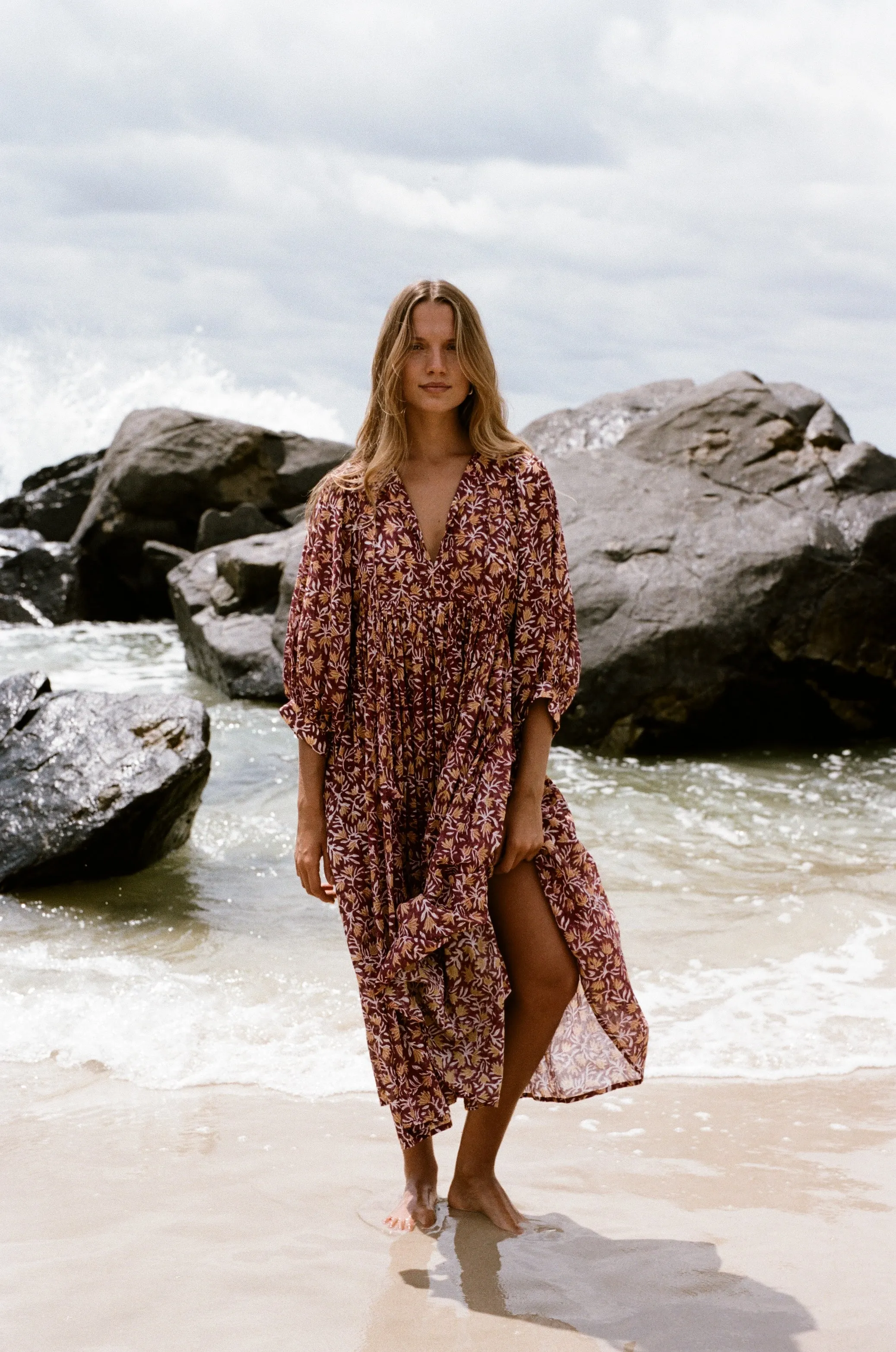 Kyra Midi Dress ~ Sumac sold by Daughters of India product image thumbnail 2