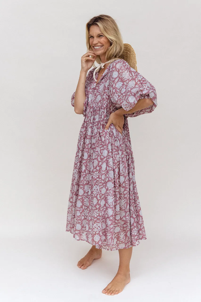 Kyra Midi Dress ~ Musk sold by Daughters of India product image thumbnail 4