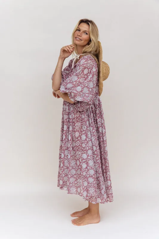 Kyra Midi Dress ~ Musk made by Daughters of India