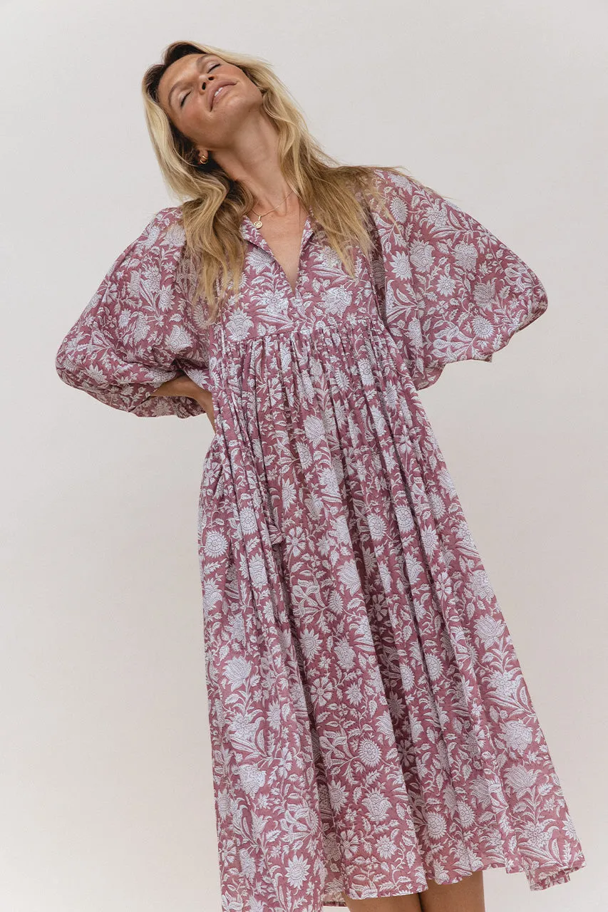 Kyra Midi Dress ~ Musk sold by Daughters of India product image thumbnail 5
