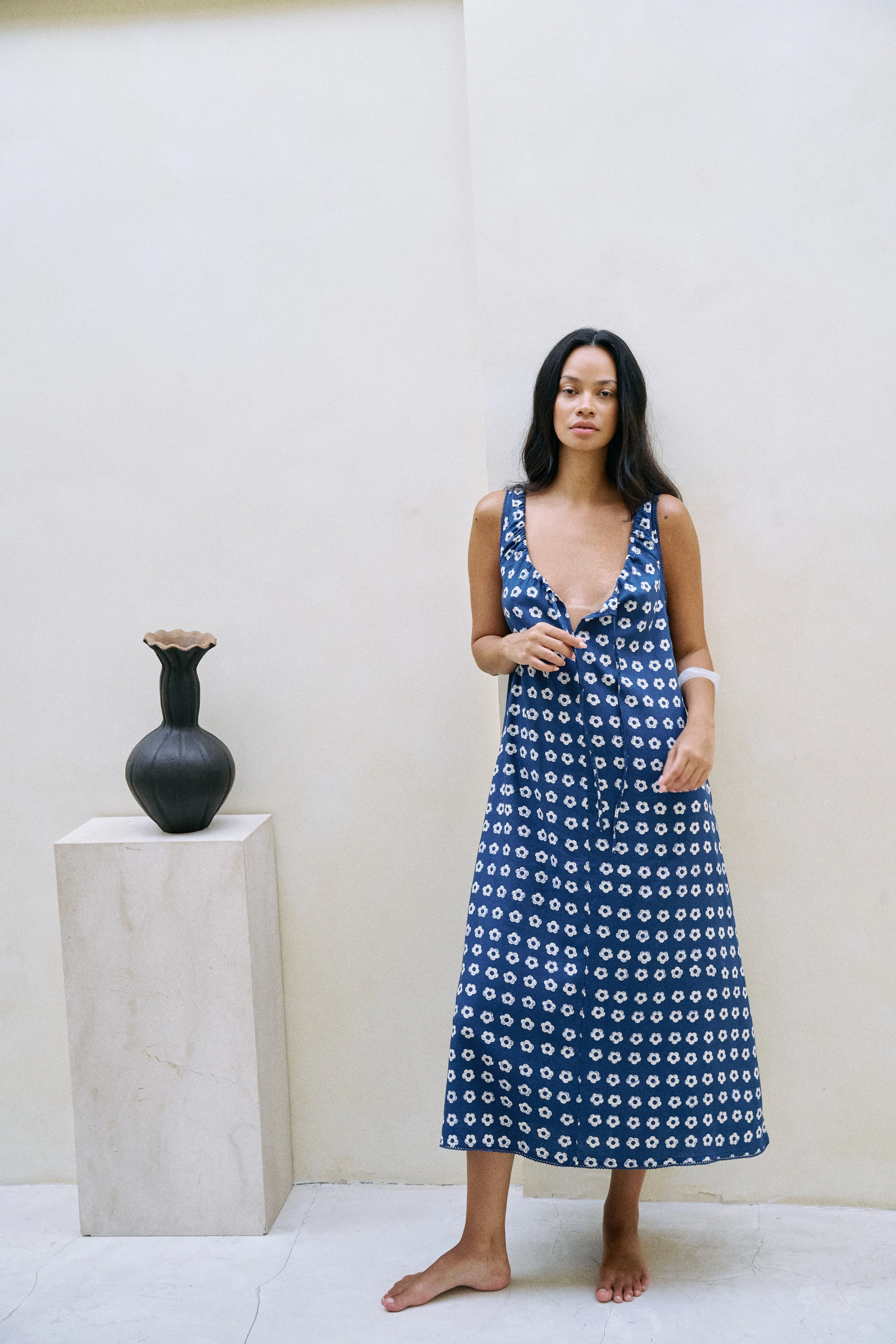 Sundress Midi ~ Indigo sold by Daughters of India product image thumbnail 4