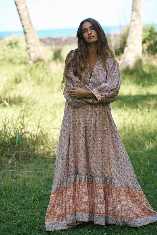 Bhoomi Maxi Dress ~ Sunset made by Daughters of India