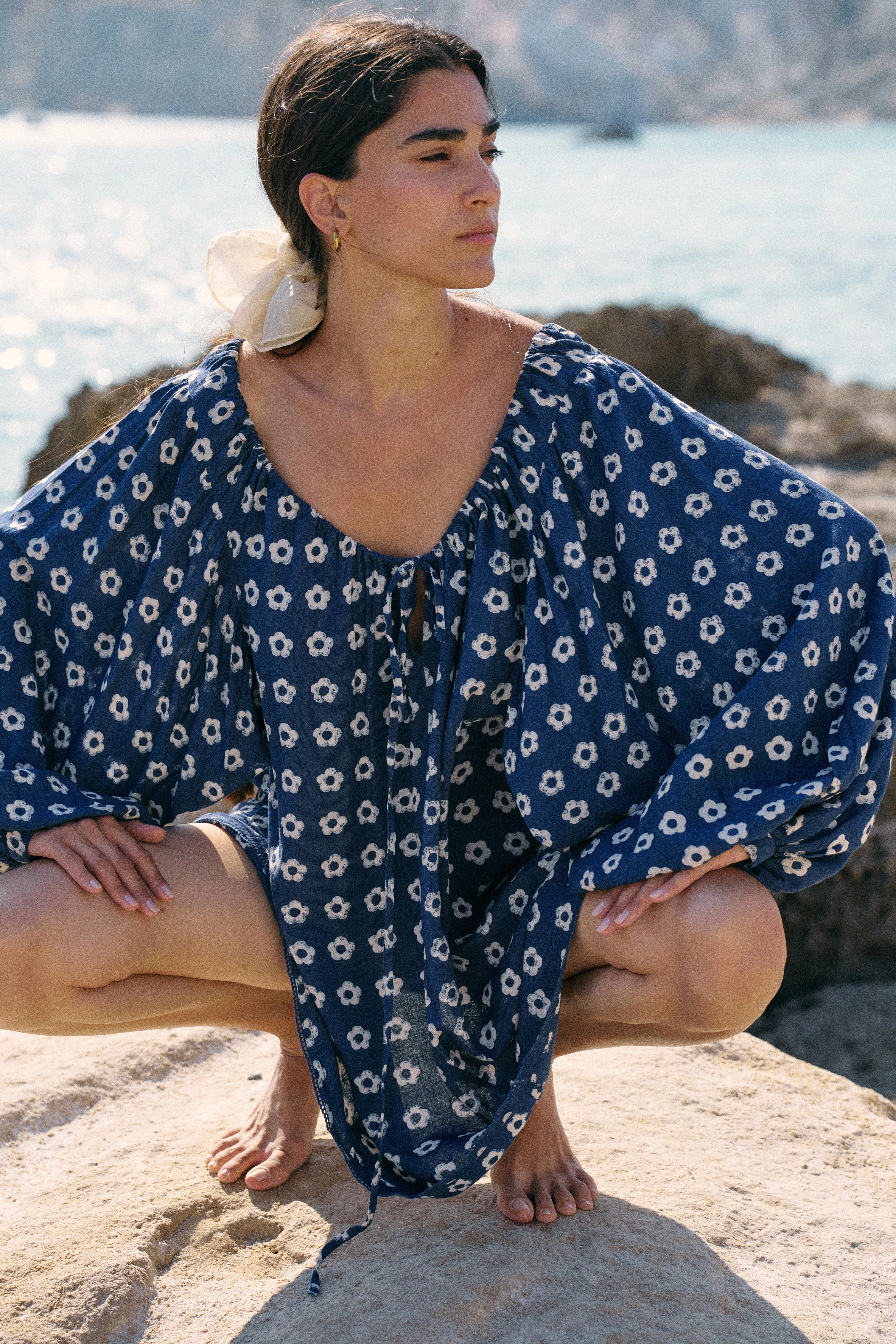 Zahra Mini Dress ~ Indigo sold by Daughters of India product image thumbnail 4