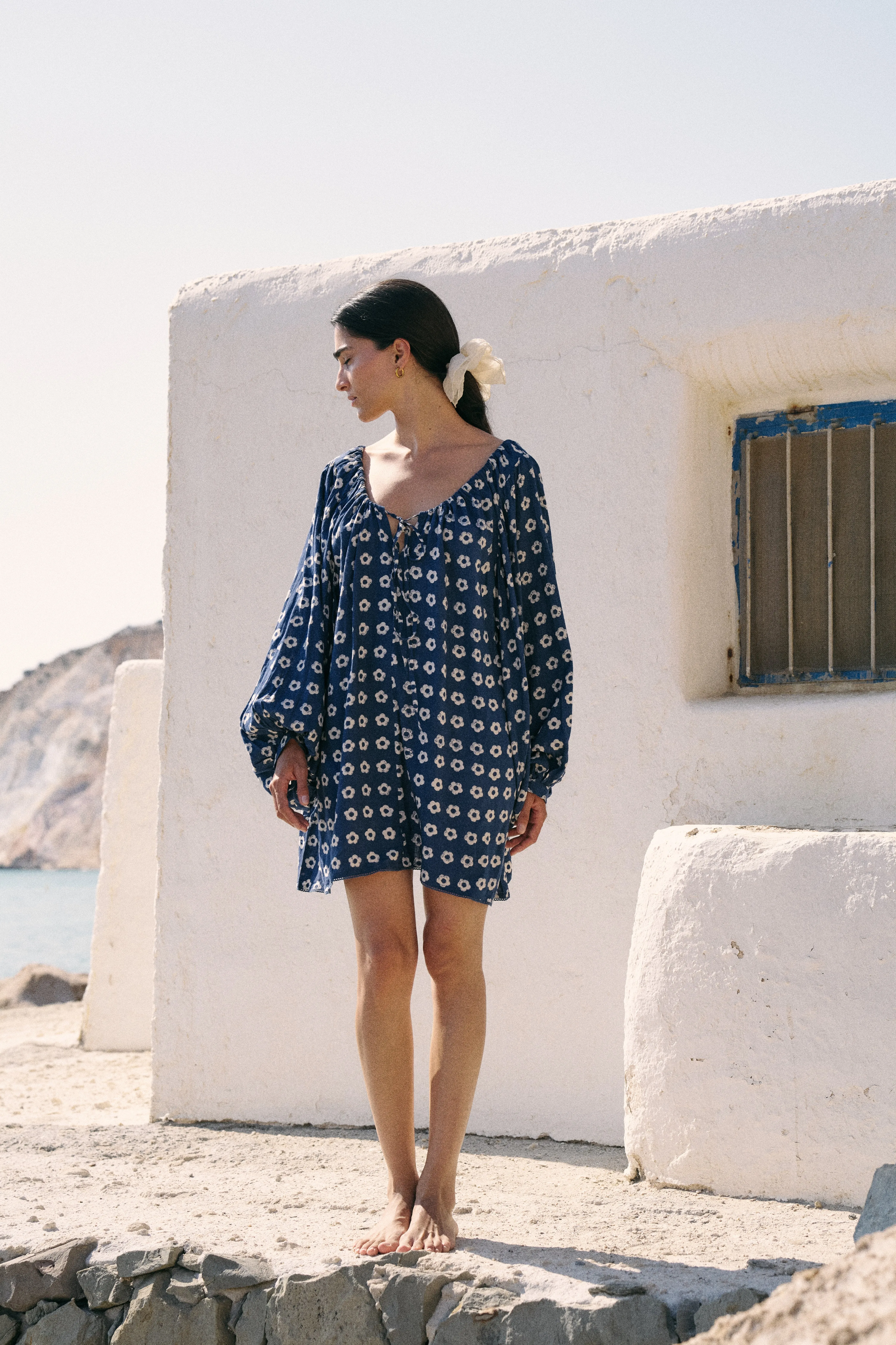Zahra Mini Dress ~ Indigo sold by Daughters of India product image thumbnail 3