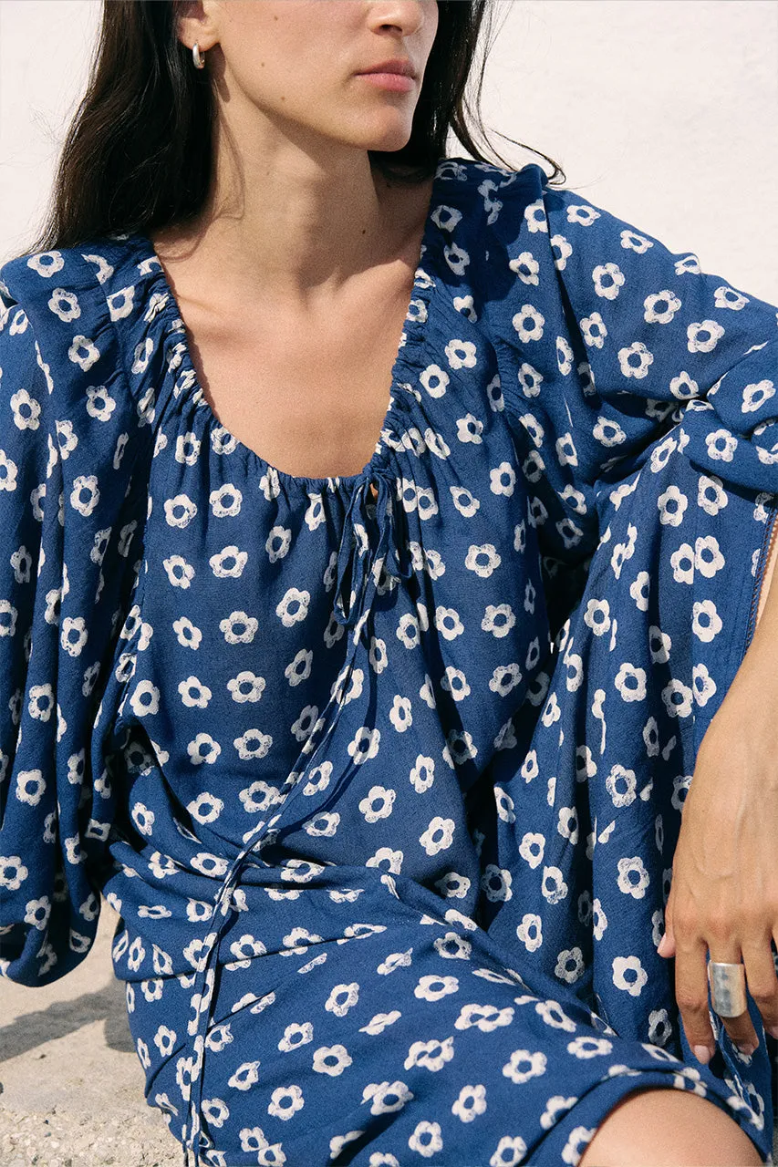 Zahra Midi Dress ~ Indigo sold by Daughters of India product image thumbnail 2