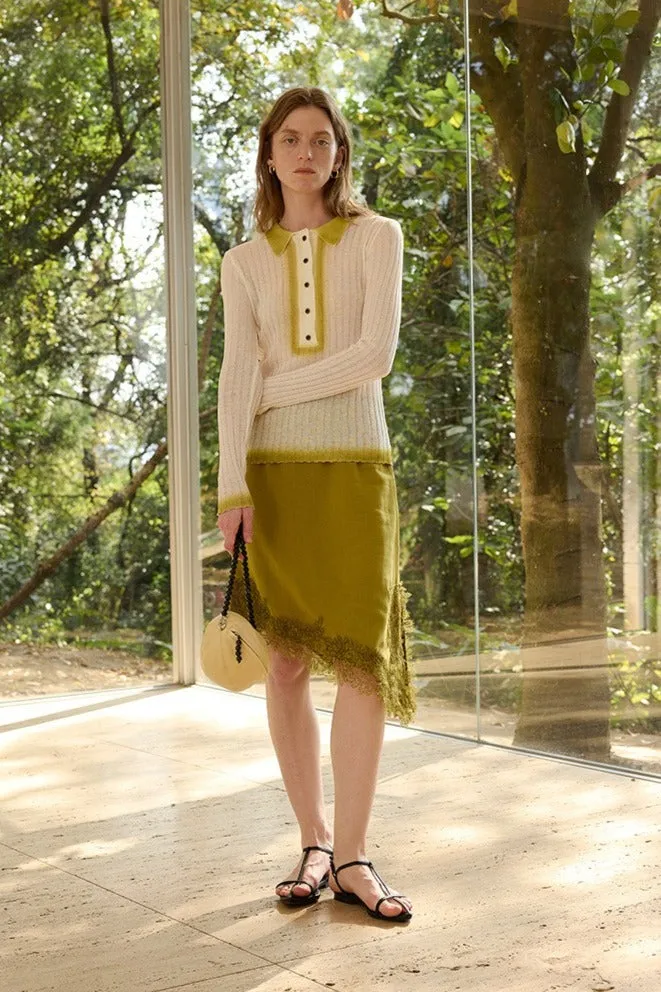 Acrylic-Tencel-linen spray-painted knit top | 4 color sold by Polyphonie product image thumbnail 5