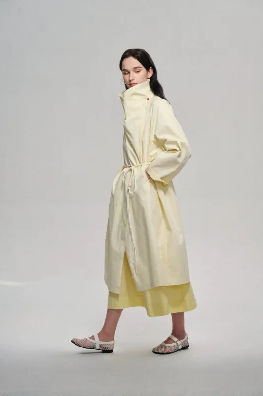 100 cotton structured silhouette trench coat | 2 color made by Polyphonie