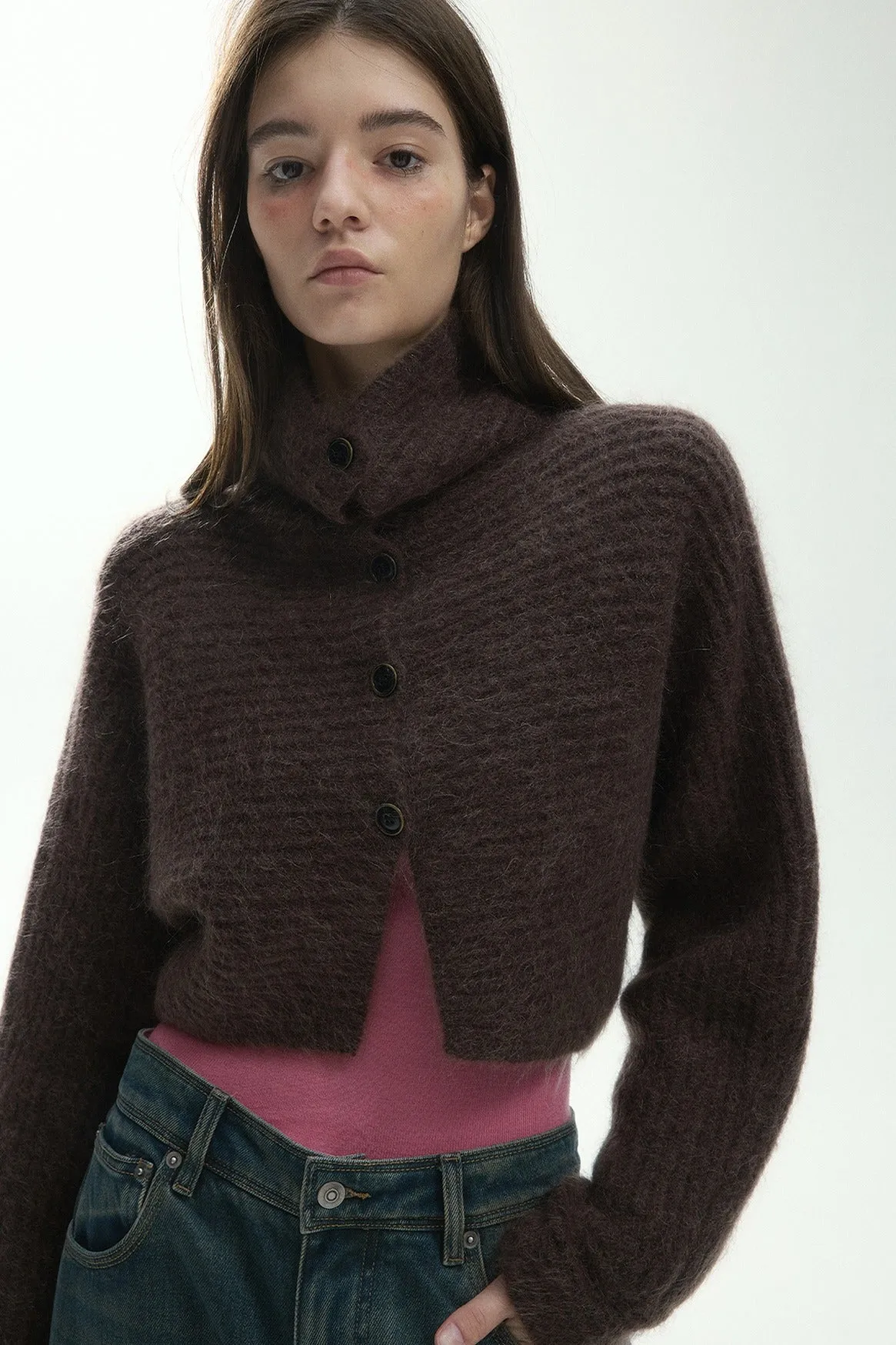 Mohair blend soft ribbed sleek knitwear sold by Polyphonie product image thumbnail 5