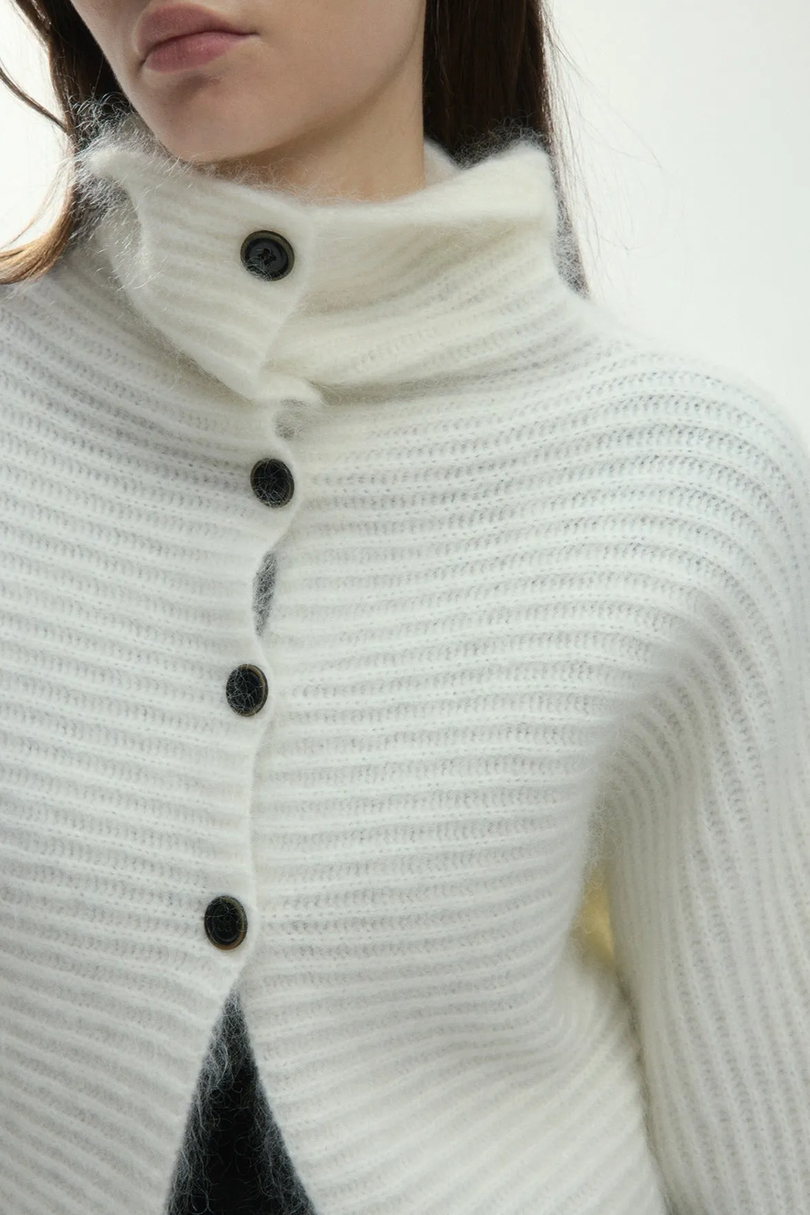 Mohair blend soft ribbed sleek knitwear sold by Polyphonie product image thumbnail 2