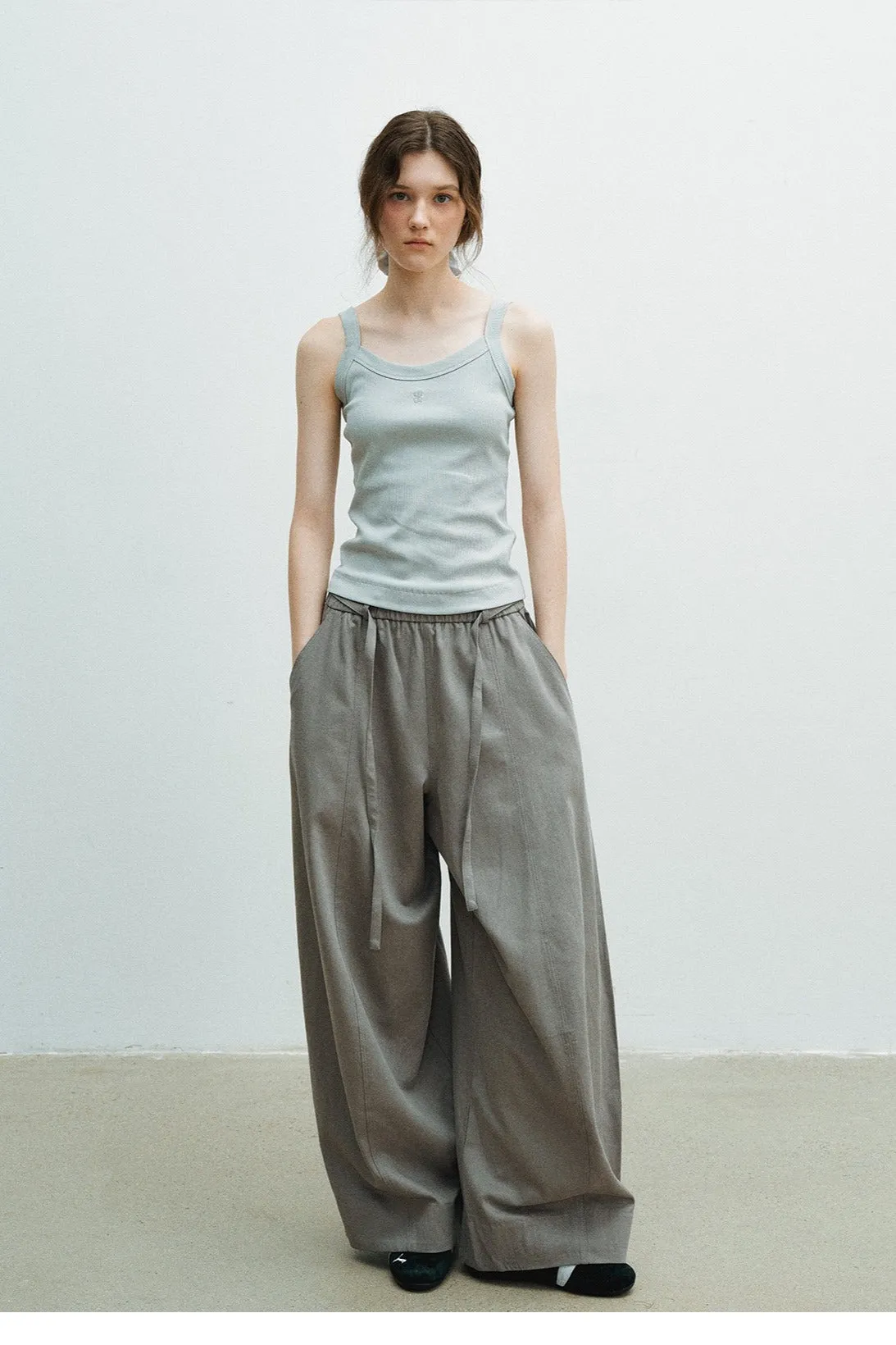 Tencel-cotton blend high-waist lantern pants | 2 color sold by Polyphonie product image thumbnail 5