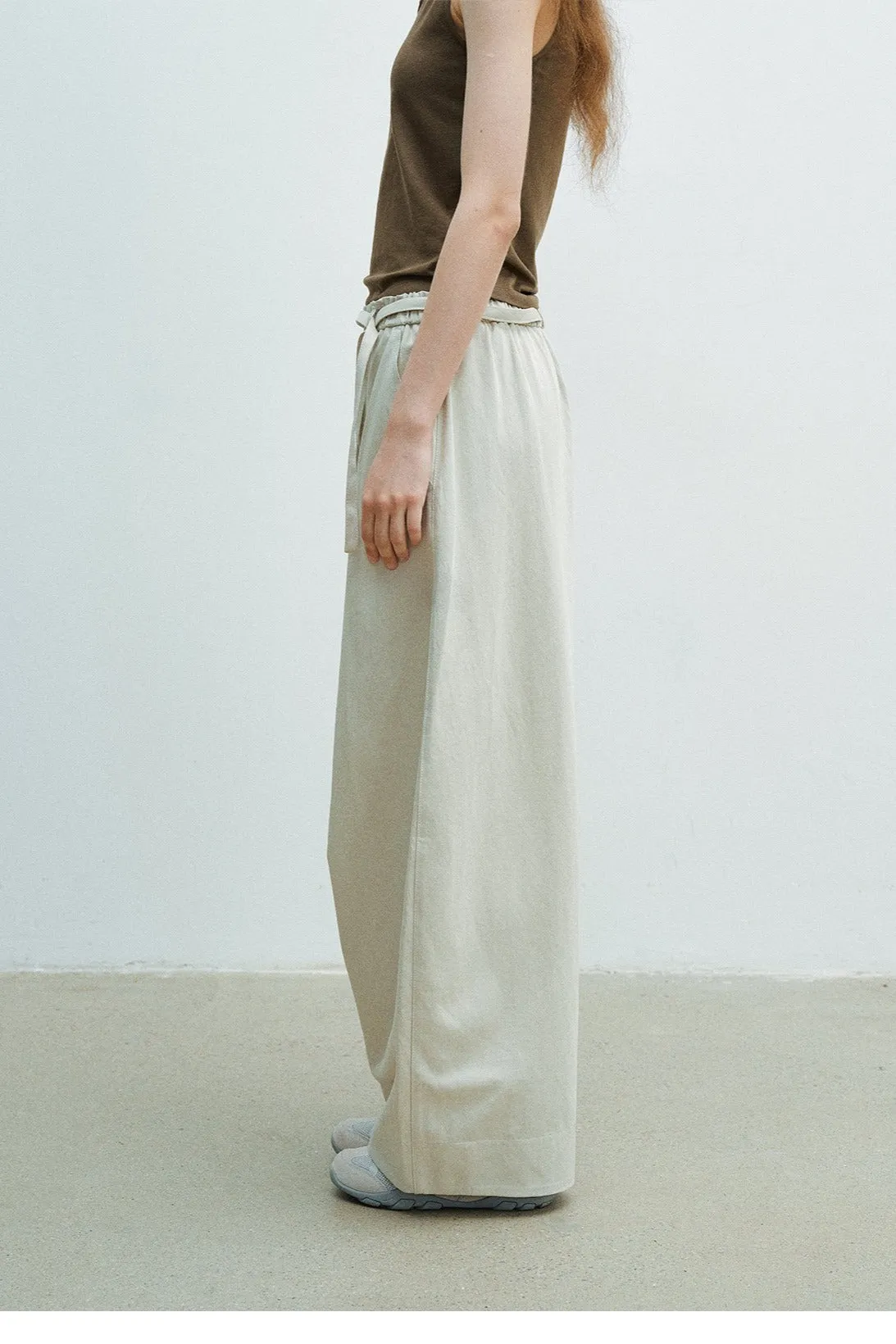 Tencel-cotton blend high-waist lantern pants | 2 color sold by Polyphonie product image thumbnail 3