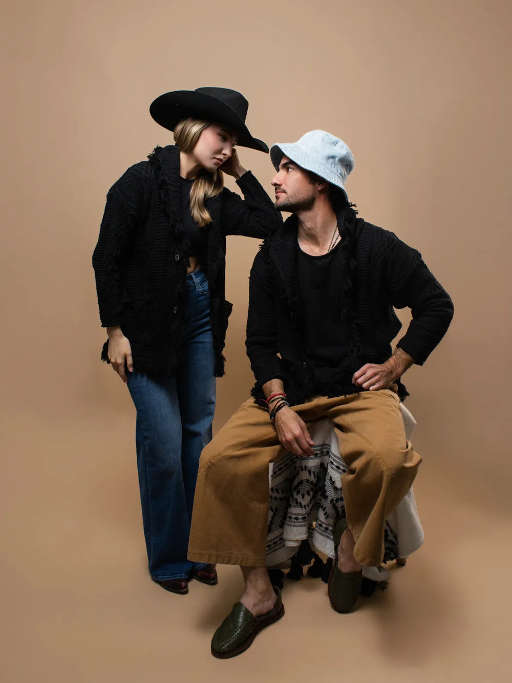 Equinox Black V-Neck Heritage Cardigan sold by Espiritu product image thumbnail 2