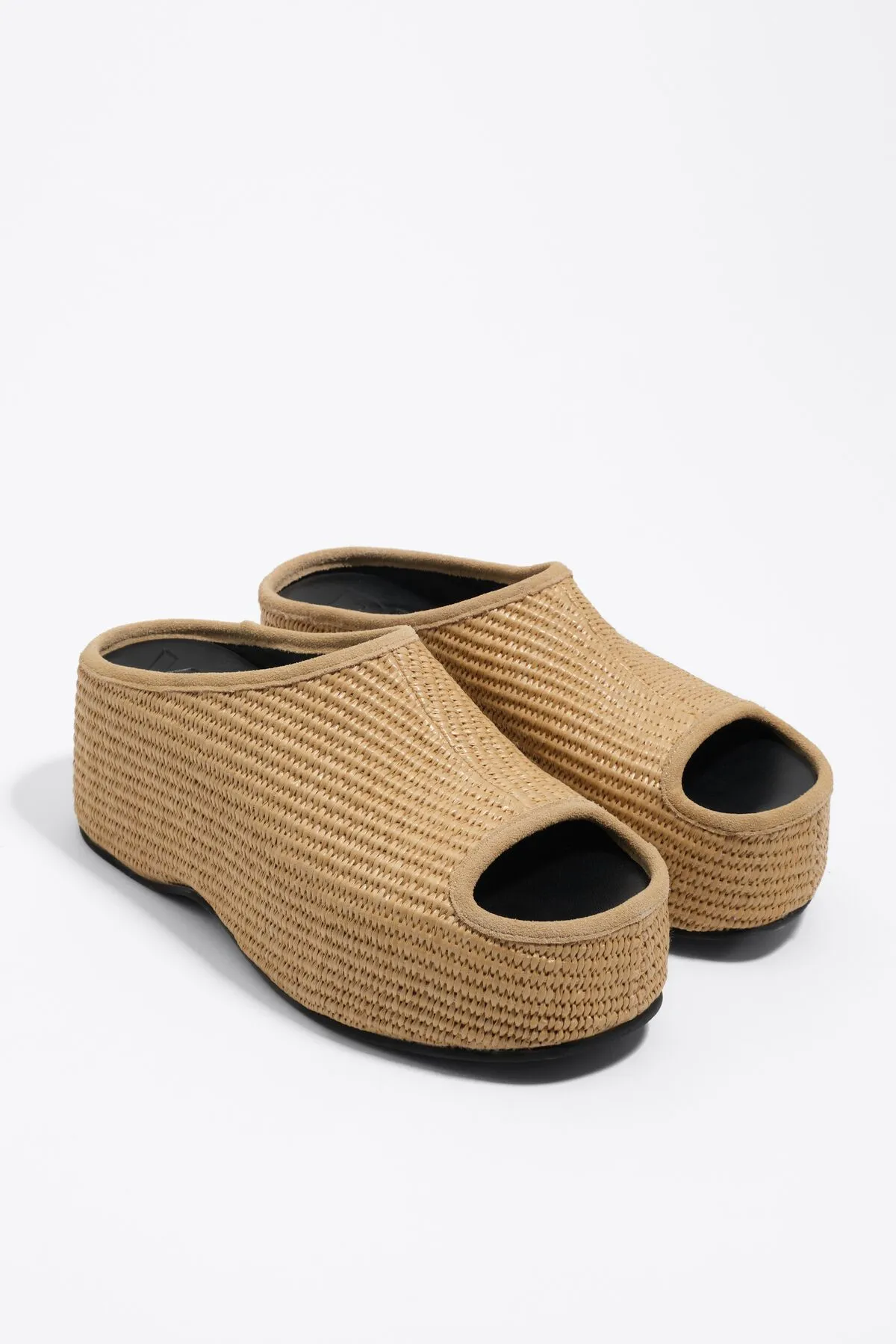 Natural raffia platform sandal sold by Bimba y lola product image thumbnail 3