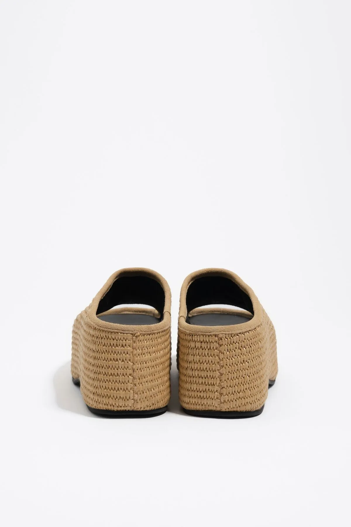Natural raffia platform sandal sold by Bimba y lola product image thumbnail 4