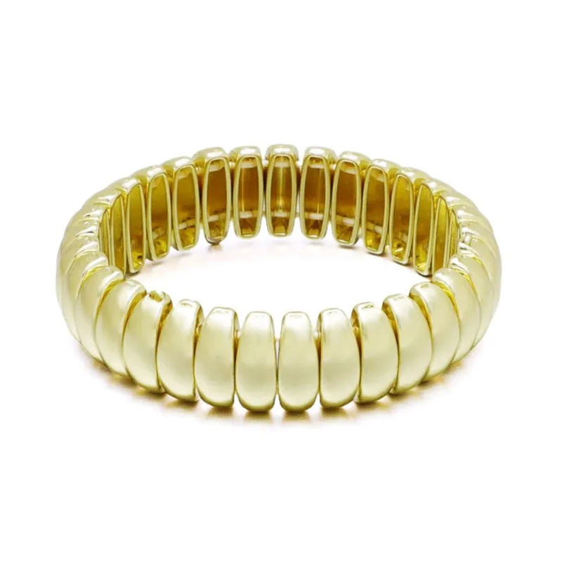 Gold Plated Stretch Cuff made by Adornia