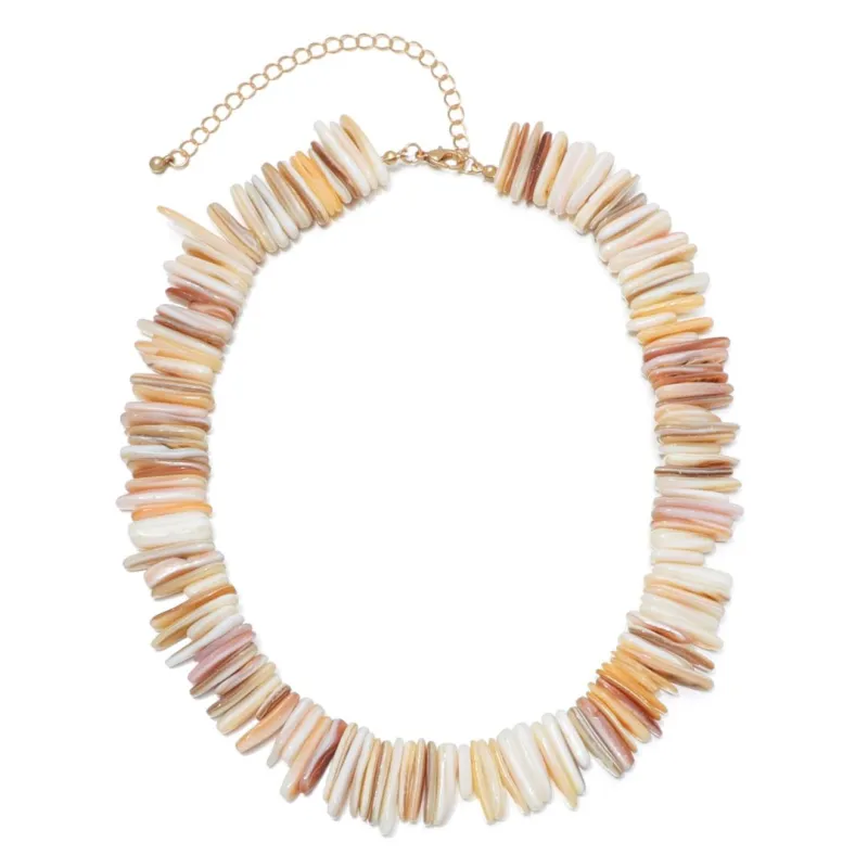 Shell Pieces Adjustable Necklace made by Adornia
