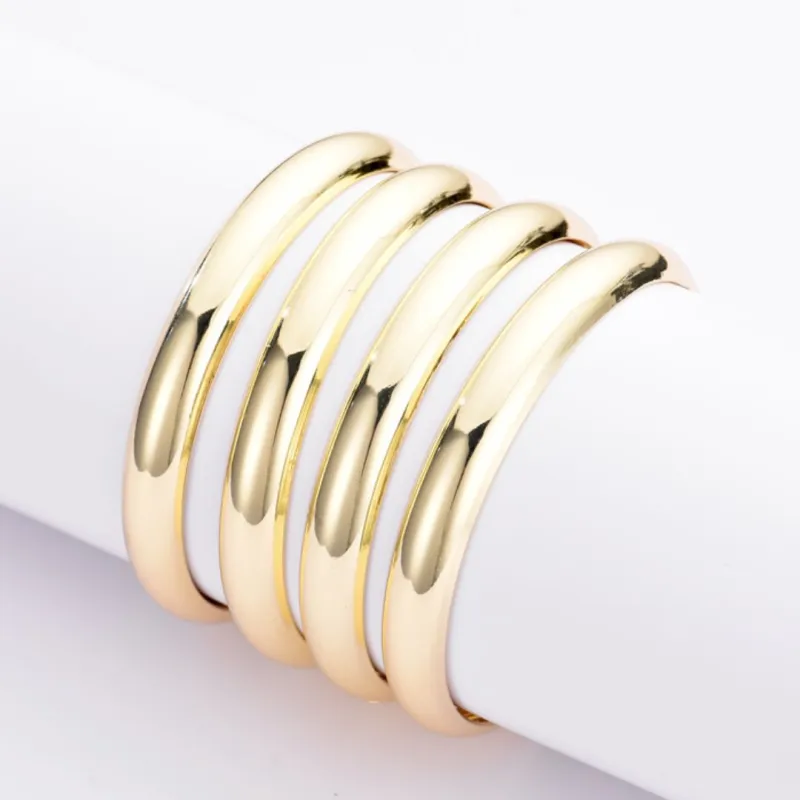 Gold Plated 4-Bangle Set made by Adornia