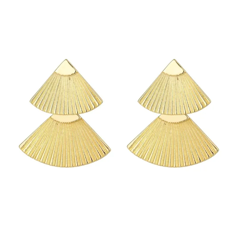 Gold Plated Honore Statement Earrings made by Adornia