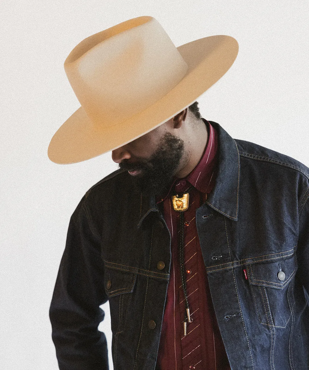 PURCELL FLAT-BRIMMED RANCHER HAT sold by Two Roads Hat Co.