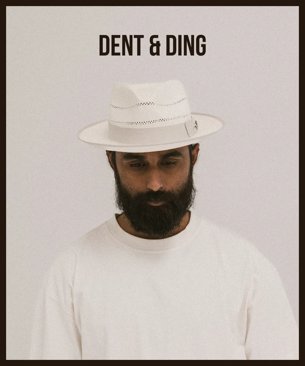 MONTAUK STRAW FEDORA HAT– DENT/DING sold by Two Roads Hat Co.