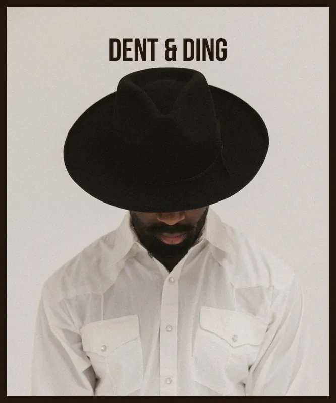 CLARKSDALE TEARDROP CROWN FEDORA– DENT/DING sold by Two Roads Hat Co.