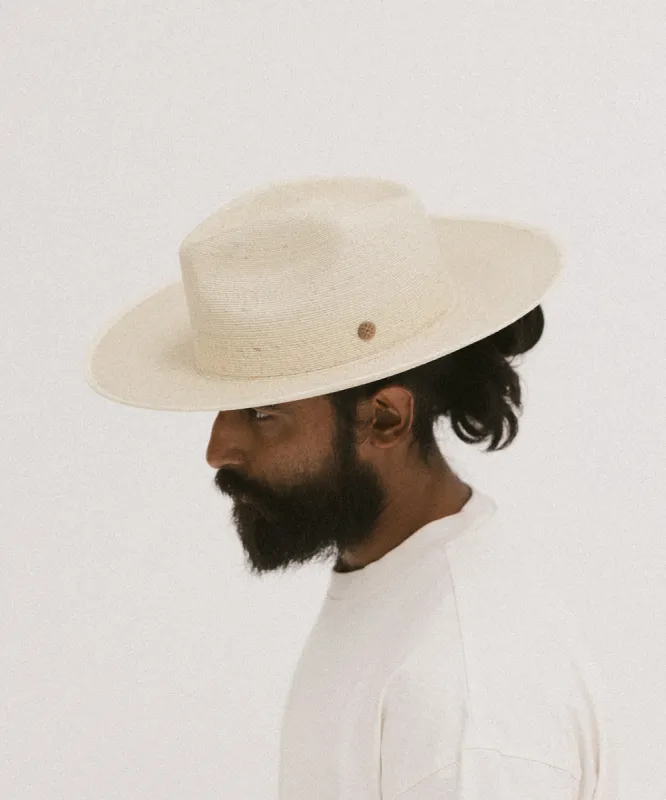 ALPINE WESTERN PALM FEDORA STRAW HAT sold by Two Roads Hat Co.