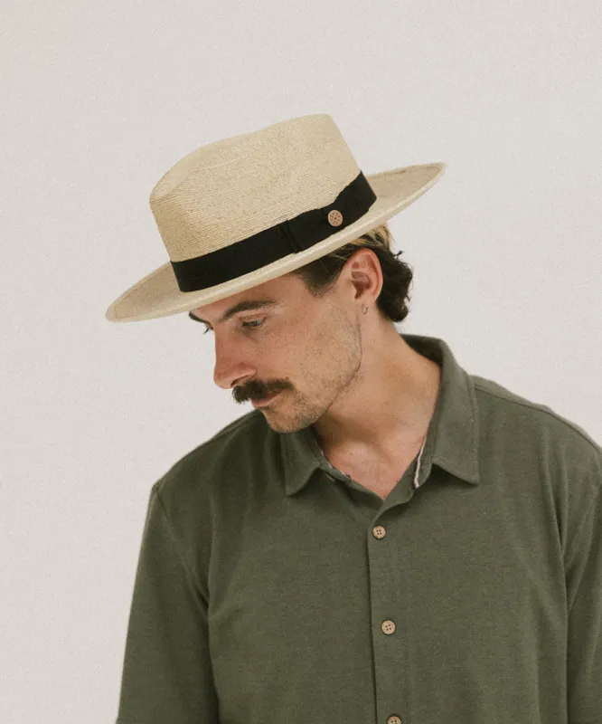 GLENRIO GENTLEMAN'S PALM STRAW HAT sold by Two Roads Hat Co.